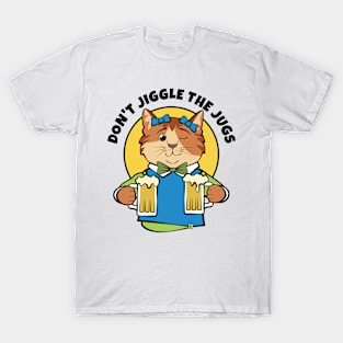 Don't Jiggle the Jugs Beer Cat T-Shirt